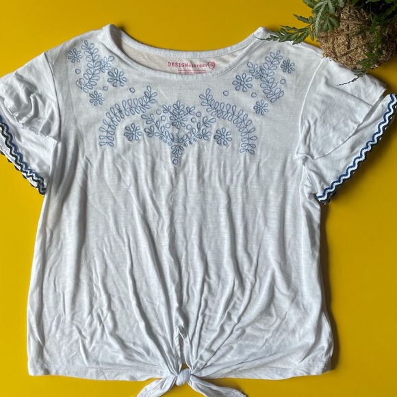 WHITE TOP FOR GIRLS - Sz L - Picture 1 of 7
